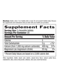 Country Life Acid Rescue Calcium Carbonate Clean Formula 1000Mg Talc Free 60 Chewable Berry Flavor Tablets Sugarfree Certified Gluten Free Certified Vegan Nongmo Verified  - Image 3