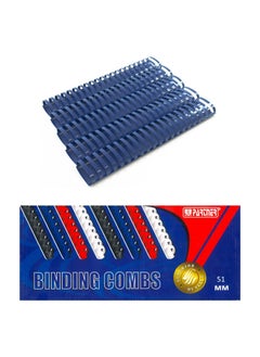 PARTNER 50-Piece Binding Combs 51mm Blue  - Image 1