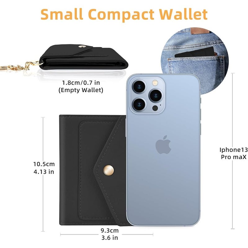 Gostwo Womens Wallet RFID Blocking Small Wallets Woman Credit Card Holder Trifold Ladies Wallets with Coins Zipper Pocket - Image 2