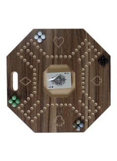 Jackaroo Jackaroo Board And Card Game With 16 Marble Stones Durable Sturdy 38x38cm  - Image 2