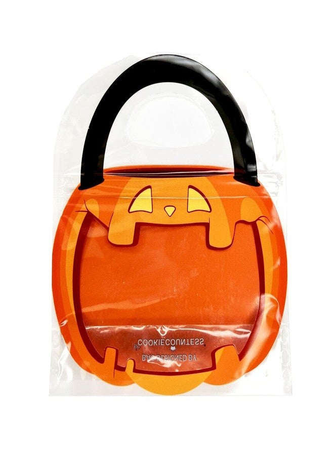 The Cookie Countess Inc The Cookie Countess Halloween Goody Bag Jack-o'-lantern Cookie Bag Halloween Trick or Treat Bag Pack of 10 - Image 1