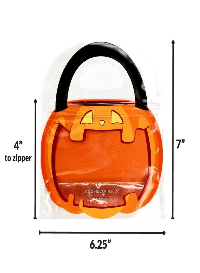 The Cookie Countess Inc The Cookie Countess Halloween Goody Bag Jack-o'-lantern Cookie Bag Halloween Trick or Treat Bag Pack of 10 - Image 2