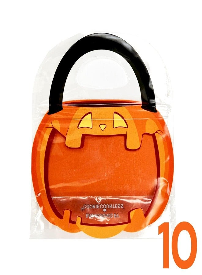 The Cookie Countess Inc The Cookie Countess Halloween Goody Bag Jack-o'-lantern Cookie Bag Halloween Trick or Treat Bag Pack of 10 - Image 5