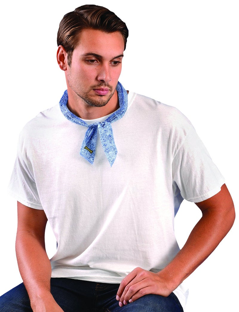 OccuNomix Blue Denim MiraCool Cotton Cooling Bandana, 1 Count (Pack of 1) - Image 2
