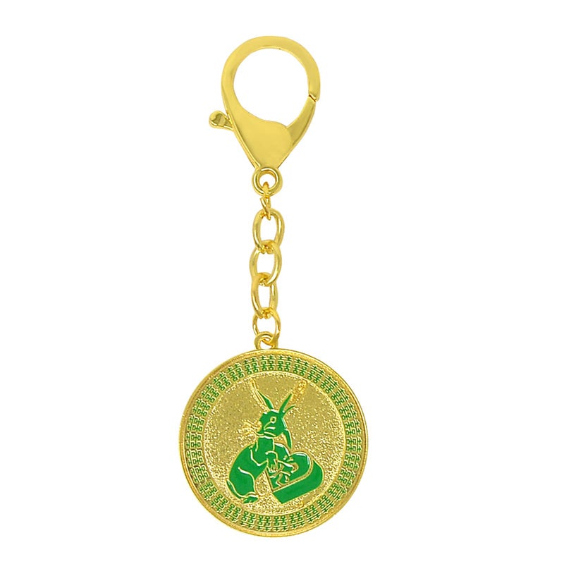 Fengshuibringluck Feng Shui Rabbit Peach Blossom Amulet Keychain Attract Advent Eros - Image 1