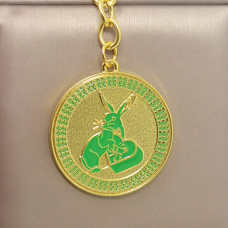 Fengshuibringluck Feng Shui Rabbit Peach Blossom Amulet Keychain Attract Advent Eros - Image 5