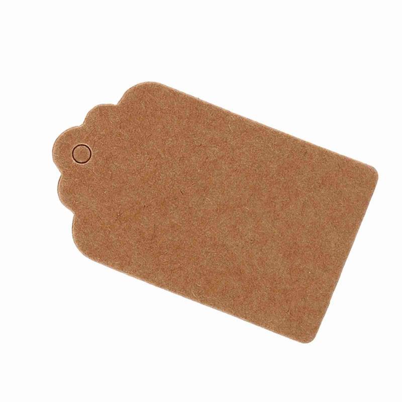 5x3cm Kraft Paper Gift Tags Wedding Birthday Scallop Label Blank Name Card 100x - Image 5