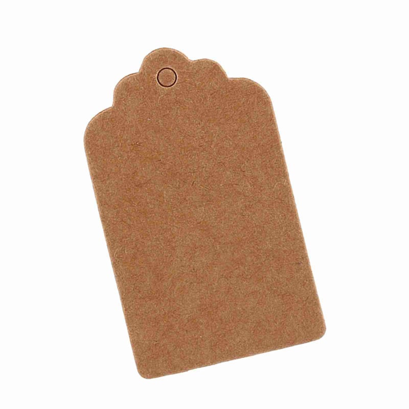 5x3cm Kraft Paper Gift Tags Wedding Birthday Scallop Label Blank Name Card 100x - Image 2