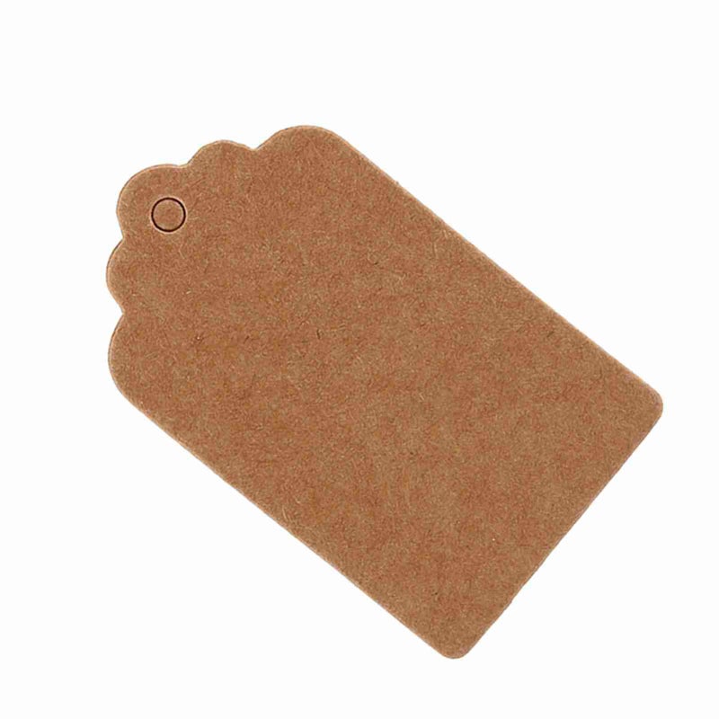 5x3cm Kraft Paper Gift Tags Wedding Birthday Scallop Label Blank Name Card 100x - Image 4