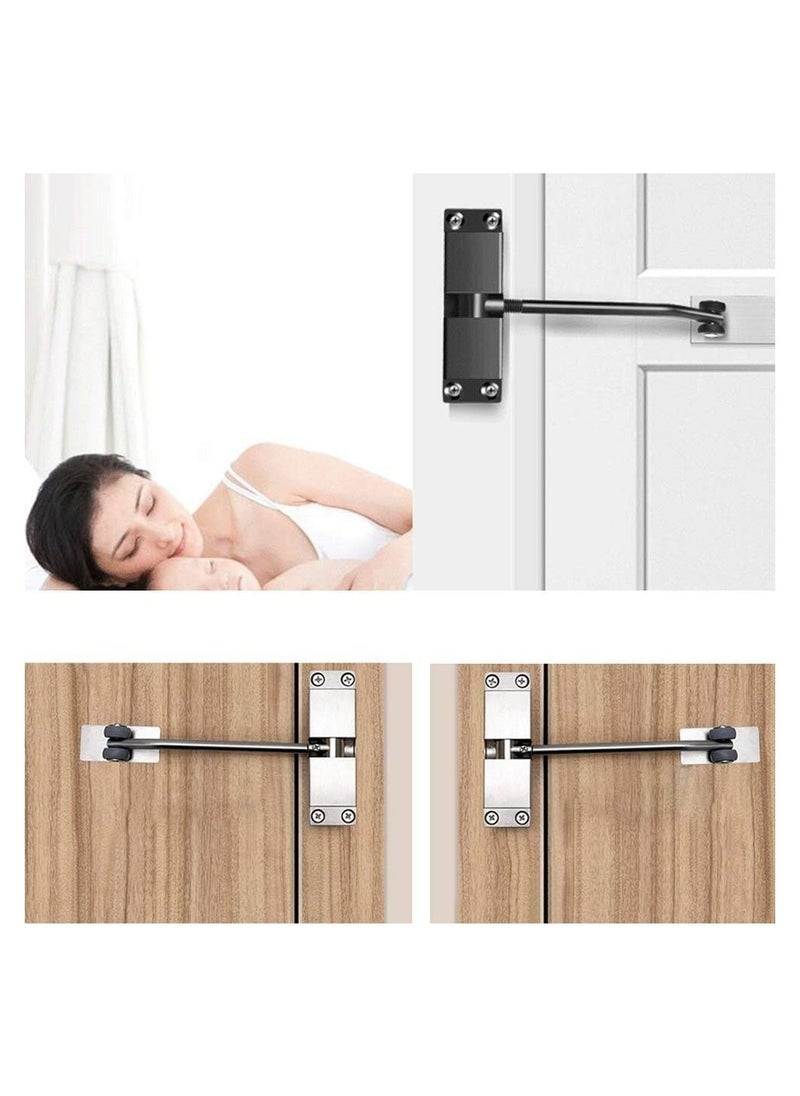 Generic - Heavy-Duty Stainless Steel Automatic Door Closer with Adjustable Speed Control - Ideal for Home & Business Use (Black) - Reliable & Durable Closing Solution - Image 1