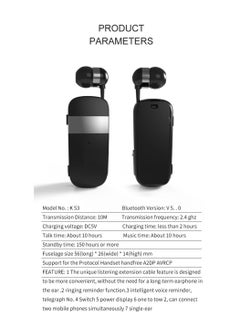 Generic Audio Freedom with Extendable Wiring Technology, 10-Hour Long Playtime, High-Performance Bluetooth Connectivity, Sleek Black Design, In-Ear Comfort and Stability, and Multi-Functional Control  - Image 5