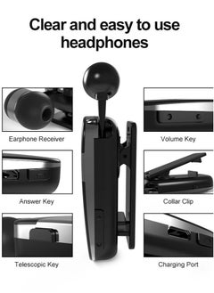 Generic Audio Freedom with Extendable Wiring Technology, 10-Hour Long Playtime, High-Performance Bluetooth Connectivity, Sleek Black Design, In-Ear Comfort and Stability, and Multi-Functional Control  - Image 2