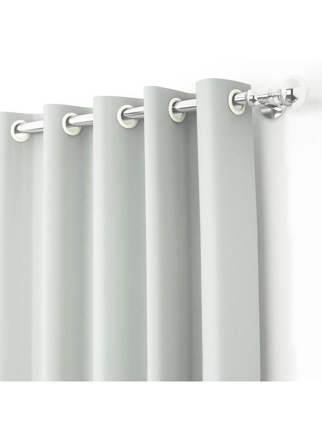 Story@Home Story@Home Blackout Curtain | Long Door Curtains 9 Feet Set of 3 | Plain Design Door Curtain | Thermal Insulated Curtains | Room Darkening Curtains for Living Room | (116 x 275 cm, Grey)  - Image 2