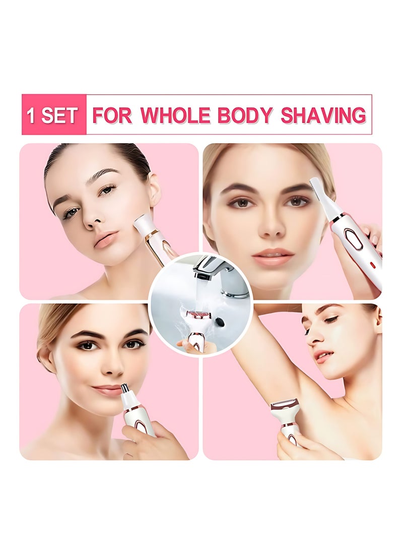 XiaoGiqi 4-in-1 Electric Grooming Kit for Women – Rechargeable Personal Care Device for Facial and Body Use, Including Eyebrow, Underarm, and General Grooming  - Image 3