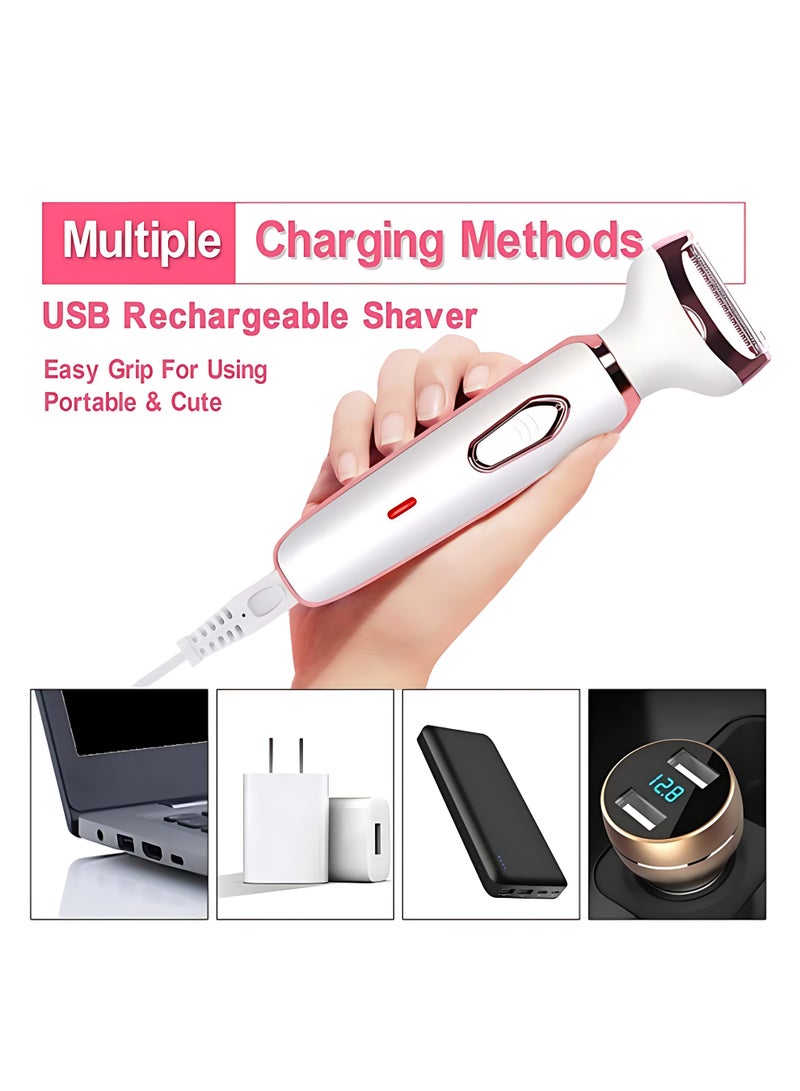 XiaoGiqi 4-in-1 Electric Grooming Kit for Women – Rechargeable Personal Care Device for Facial and Body Use, Including Eyebrow, Underarm, and General Grooming  - Image 4