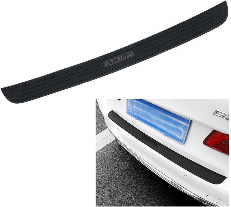 Akexermu Rear Bumper Protector Guard Trunk Rubber Protection Strip Rubber Scratch-Resistant Trunk Door Entry Guards Car Accessory for SUV/Cars Universal（Sport Black） - Image 1