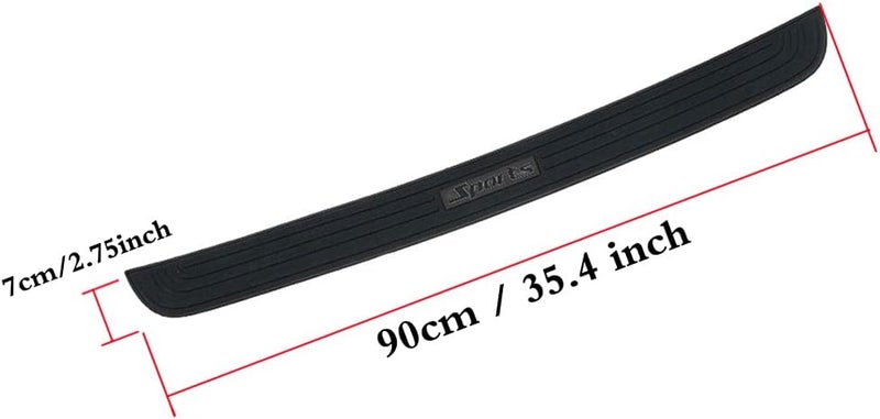 Akexermu Rear Bumper Protector Guard Trunk Rubber Protection Strip Rubber Scratch-Resistant Trunk Door Entry Guards Car Accessory for SUV/Cars Universal（Sport Black） - Image 5