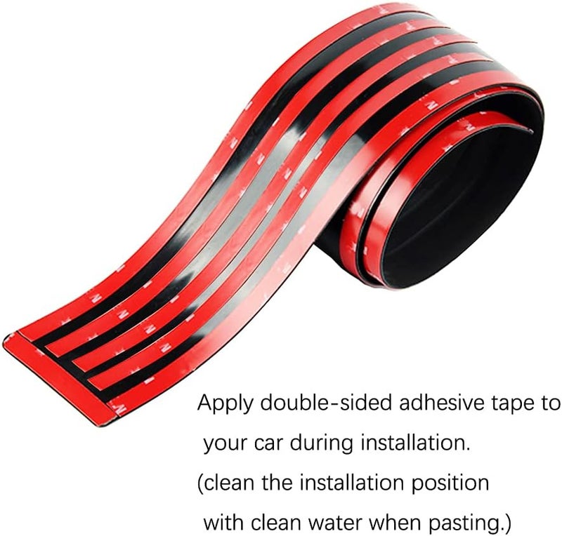Akexermu Rear Bumper Protector Guard Trunk Rubber Protection Strip Rubber Scratch-Resistant Trunk Door Entry Guards Car Accessory for SUV/Cars Universal（Sport Black） - Image 4