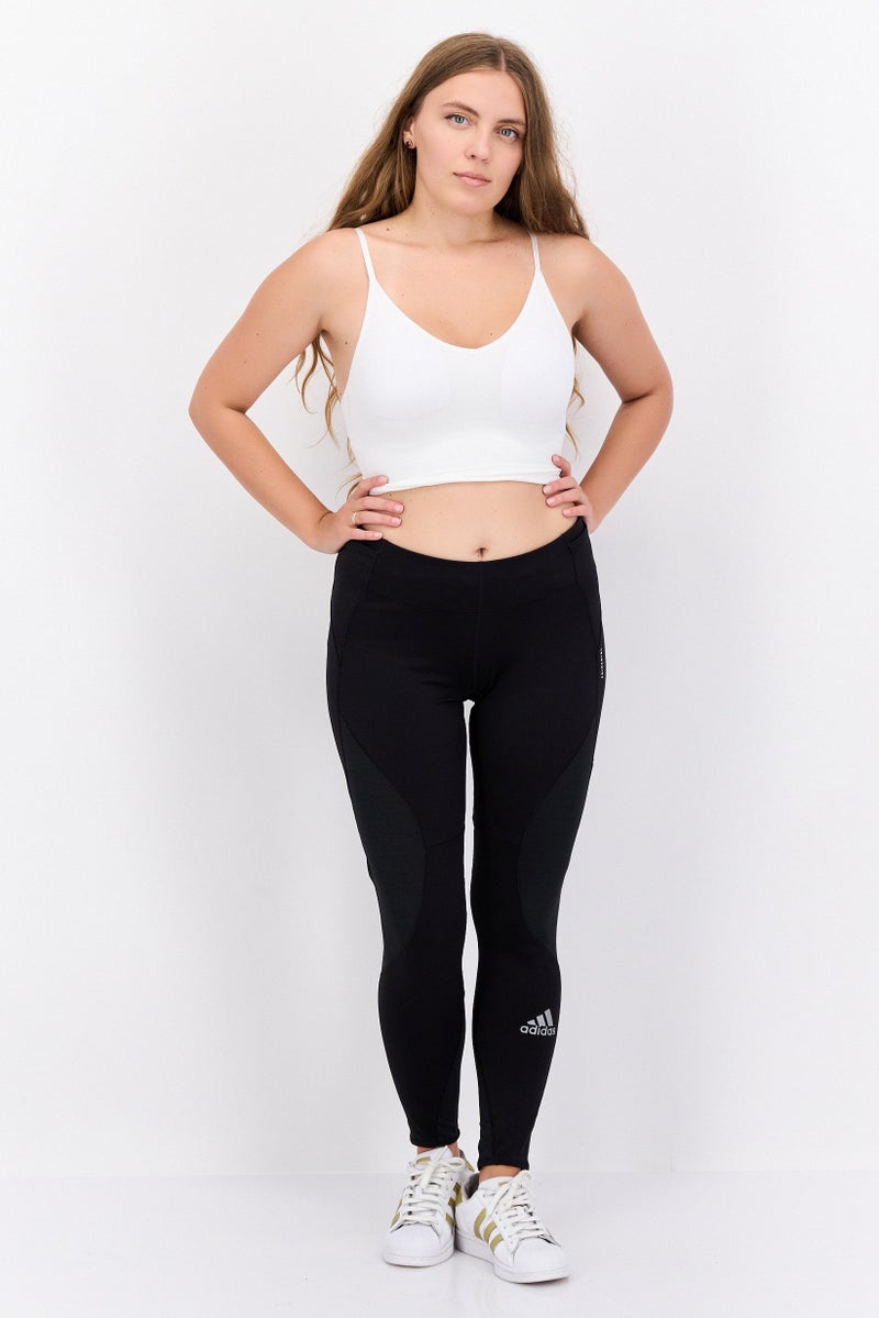 Adidas  leggings رياضية نسائية مناسبة للجري، أسود - Image 4