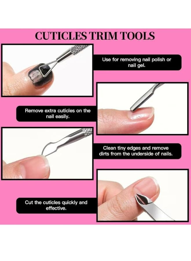Pedicure Kit Hand Foot Manicure Care Set，Nail Files 100/180, Nail Buffer Block, Cuticle Nippers, Cuticle Pusher, Cuticle Trimmer, Nail Lifter for Ingrown Toenails, Nail Tools, Nail Kit, Pedicure and M - Image 4