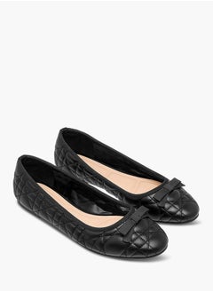 Celeste Womens Quilted Slip-On Ballerina Shoes  - Image 2