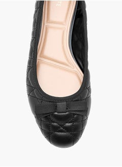 Celeste Womens Quilted Slip-On Ballerina Shoes  - Image 4