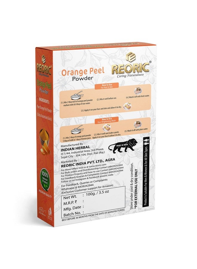 Reoric pure orange peel powder & mulethi powder(Licorice) |Orange Peel Powder for oil control |santra chilka powder |licorice powder for skin|mulethi powder for face organic(200g,Pack of 2) - Image 3