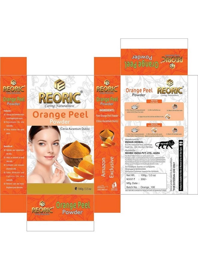 Reoric pure orange peel powder & mulethi powder(Licorice) |Orange Peel Powder for oil control |santra chilka powder |licorice powder for skin|mulethi powder for face organic(200g,Pack of 2) - Image 4