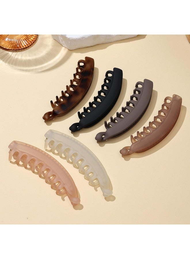 Eyegla 6 Pack 5.1 Inch Banana Clip for Women,Large Banana Hair Clips for Thin Fine Thick Hair,Strong Banana Claw Clips for Hair - Image 3
