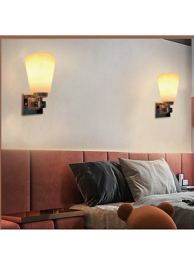 DarkVision Classic Steel Wall Light with PVC Shade Contemporary Decorative Lighting Indoor Wall Lamp Fixture for Bedroom, Living Room, Hallway, Kitchen and Home Decor (Without Bulb) - Image 3