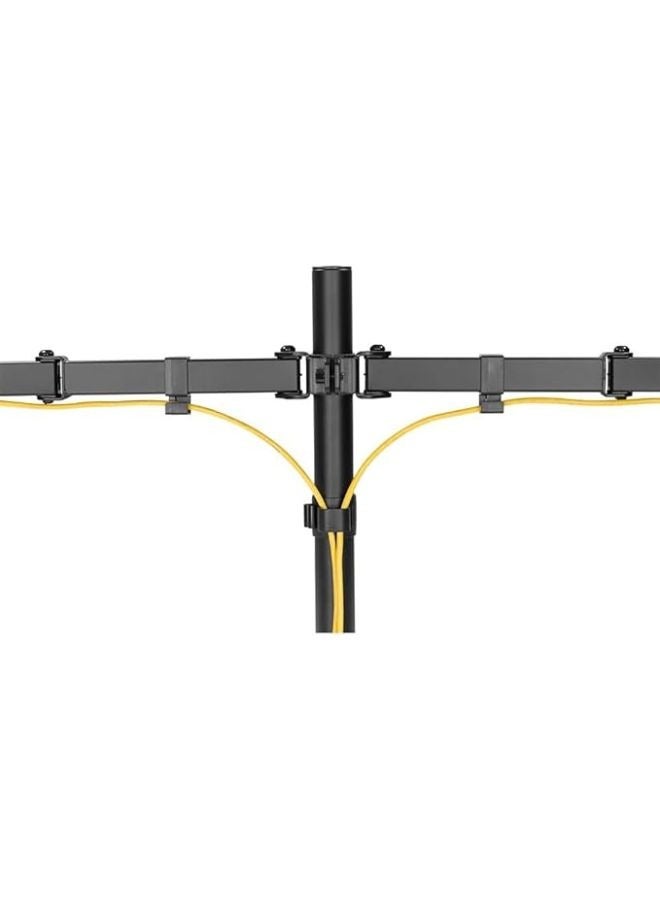 Stargold Double Arm Desk Stand for 17 to 32 Inch Screens – Full monition Free-Standing Base, Fully Adjustable Arms, VESA Compatible 75/100mm, Heavy-Duty Steel, Ergonomic Desk Mount for Home or Office - Image 2