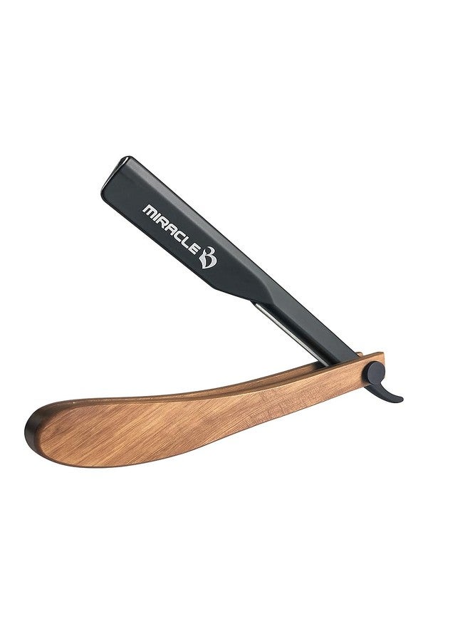 Miracle Classic Barber Straight Razor with Blades - Professional Wooden Handle Shaving Tool for Facial Hair, Neckline & Detailing By MIRACLE - Image 5