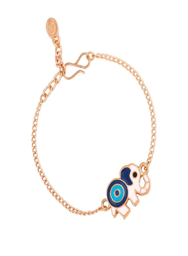 استيل سوار إستيل الفاخر بتصميم عين الحسد على شكل فيل، مناسب للفتيات والسيدات - Image 3