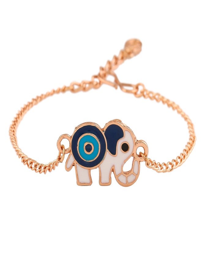 استيل سوار إستيل الفاخر بتصميم عين الحسد على شكل فيل، مناسب للفتيات والسيدات - Image 1