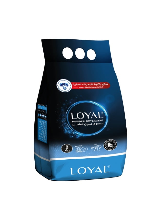 loyal Powder Detergent with Enzyme Action Powerful Clean & Long Lasting Scent Removes Tough Stains - 8 kg - Image 1