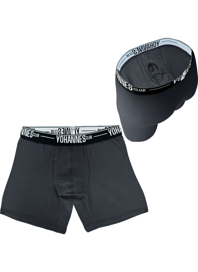 Yohannes Club - men, Special Anatomical Cotton Boxer, single, Smoke - Image 1