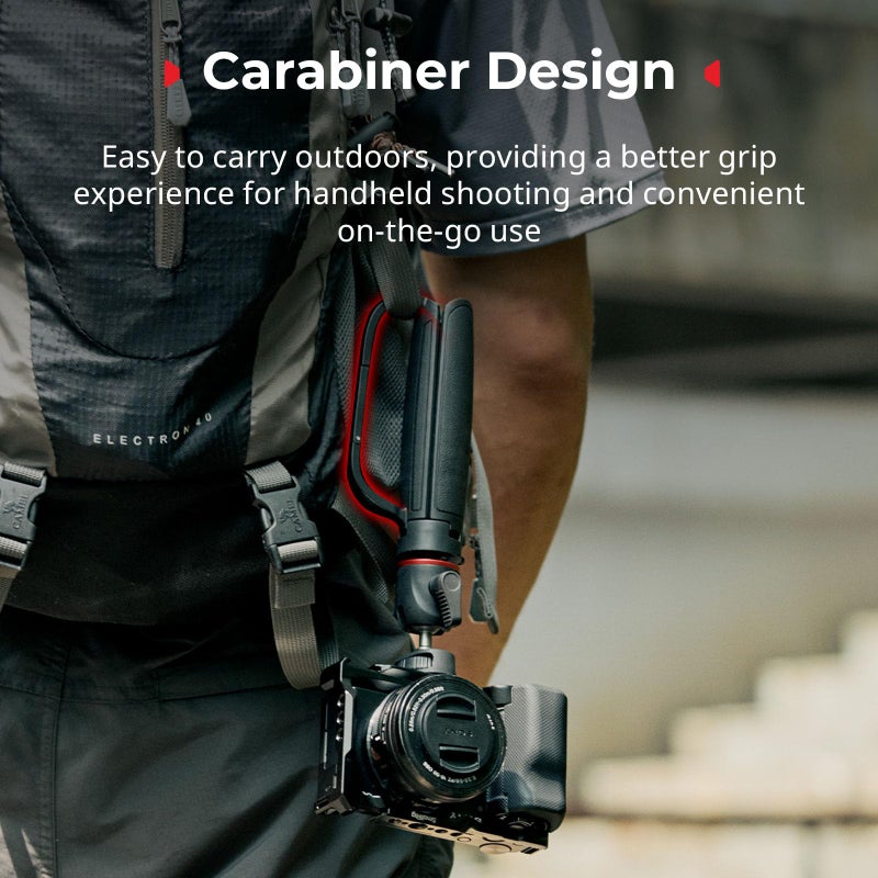 SMALLRIG Small Camera Tripod, Extendable Selfie Stick, 8" Mini Handheld Tripod in Carabiner Shape with Mantis Hook, 360Â° Ball Head, Cold Shoe Mount, Adapter, 1/4"-20 Screw for DSLR, Action Camera-5285 - Image 2