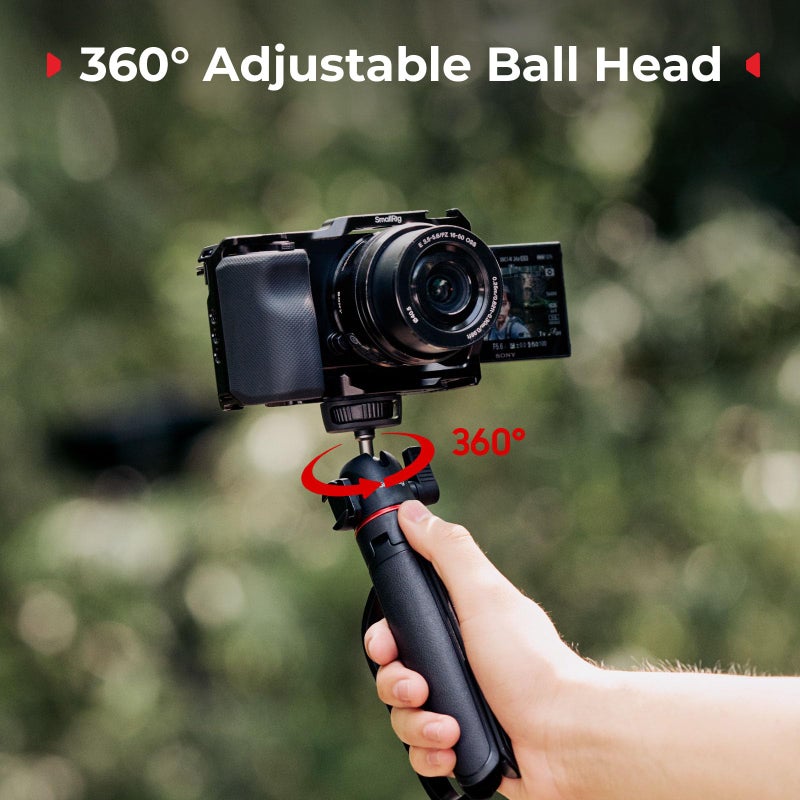 SMALLRIG Small Camera Tripod, Extendable Selfie Stick, 8" Mini Handheld Tripod in Carabiner Shape with Mantis Hook, 360Â° Ball Head, Cold Shoe Mount, Adapter, 1/4"-20 Screw for DSLR, Action Camera-5285 - Image 4