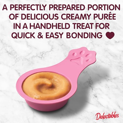 Hartz Delectables Lickable Spoon Handheld Wet Cat Treats Made with Real Chicken, Quick & Easy Creamy Puree, Mess Free, Grain-Free, No Added Fillers, No by-Products, No Added Preservatives, Chicken 32ct - Image 4