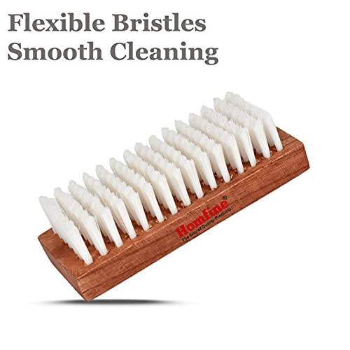 Homfine Cleaning Series Wooden Cloth Brush Washing Brush with Flexible Bristles for Smooth Cleaning Cloths, Floors, Mats, Carpets (Wooden, Size :15cmx6cm) (1) - Image 2