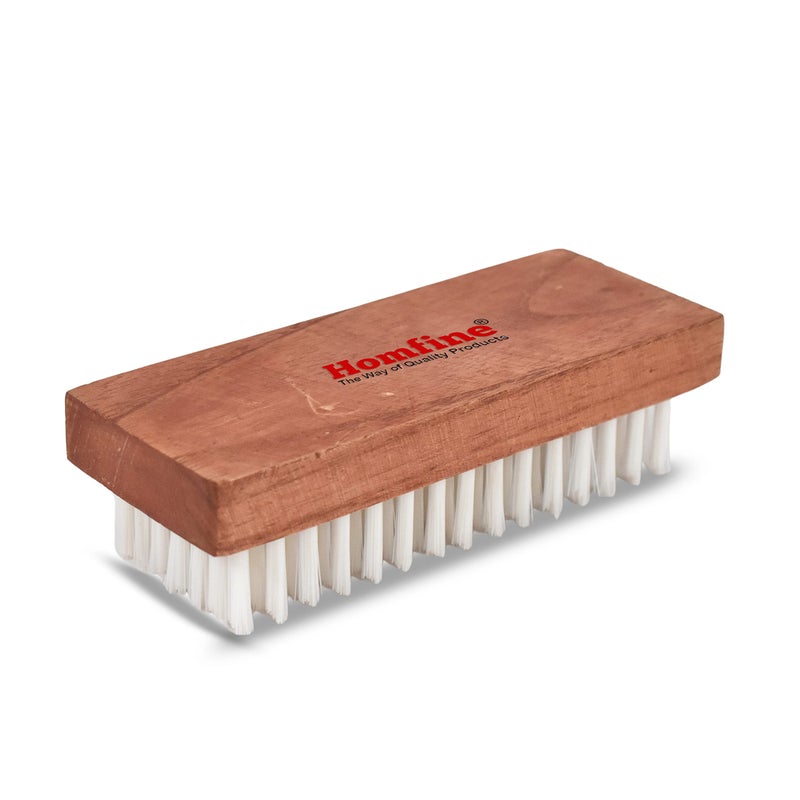 Homfine Cleaning Series Wooden Cloth Brush Washing Brush with Flexible Bristles for Smooth Cleaning Cloths, Floors, Mats, Carpets (Wooden, Size :15cmx6cm) (1) - Image 4