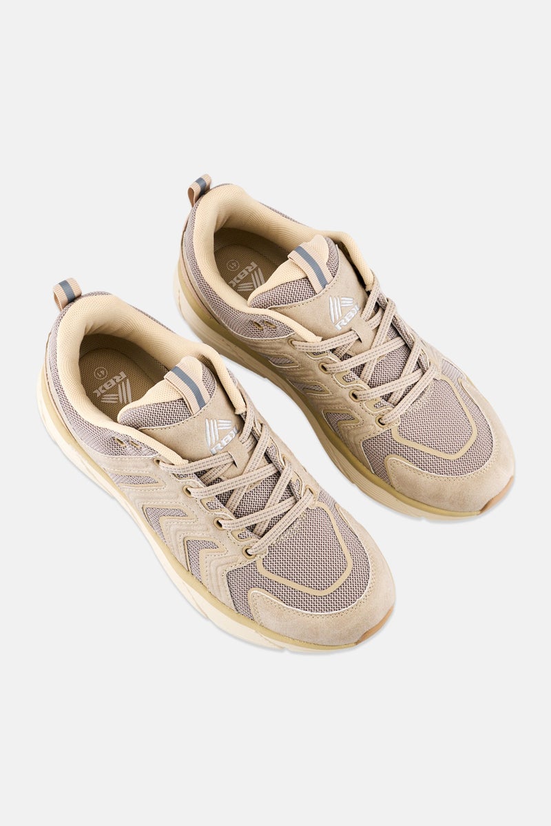 RBX Men Lace Up Outdoor Shoes, Beige - Image 4