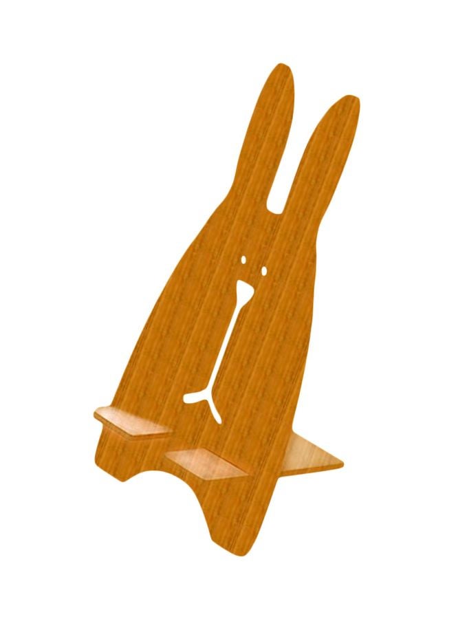 Rabbit Shaped Phone Holder Brown