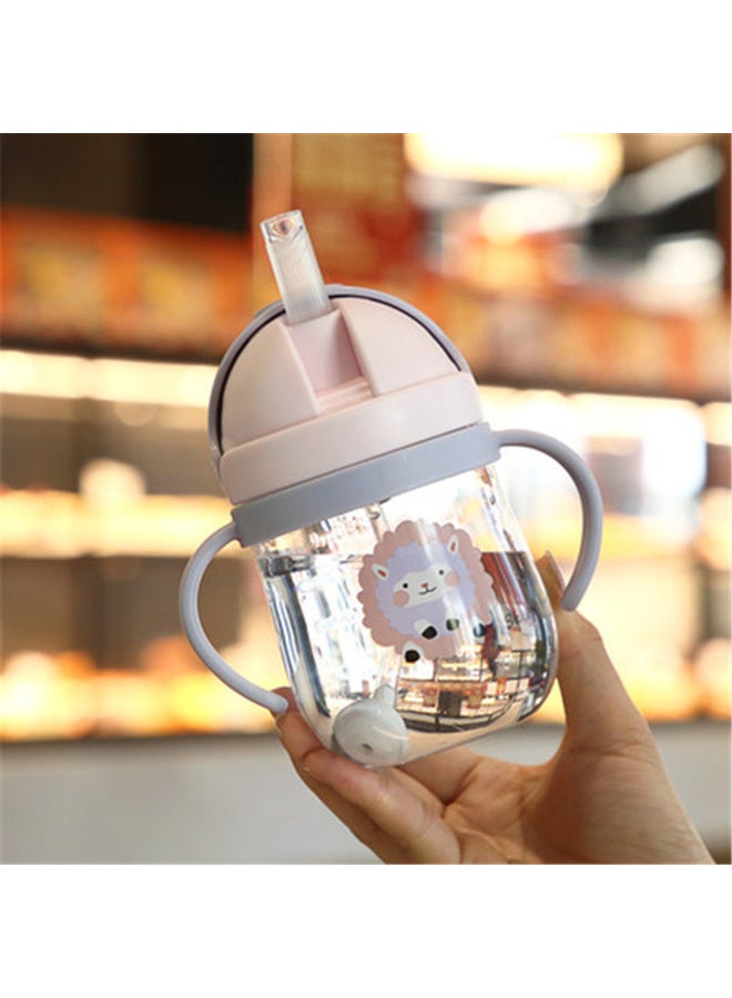 MiniMe Double-Wall Training Sippy Cup | 6–24 Months | Grey & Transparent | Food-Grade PP & Silicone | Ergonomic Dual Handles & Leak-Proof Flip Lid | Portable & Easy to Clean - Image 2