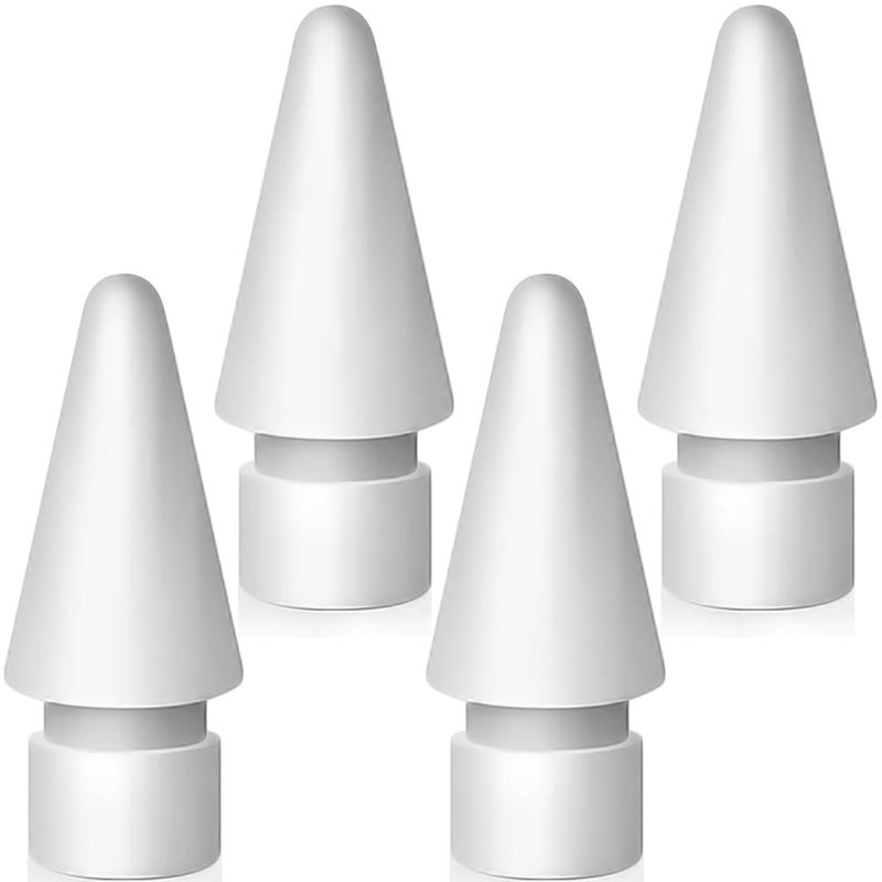 SIXFU Replacement Tips for Apple Pencil Pro/USB-C/ 2nd Generation/Pencil 1st Generation Tip(4 Pack), White - Image 1