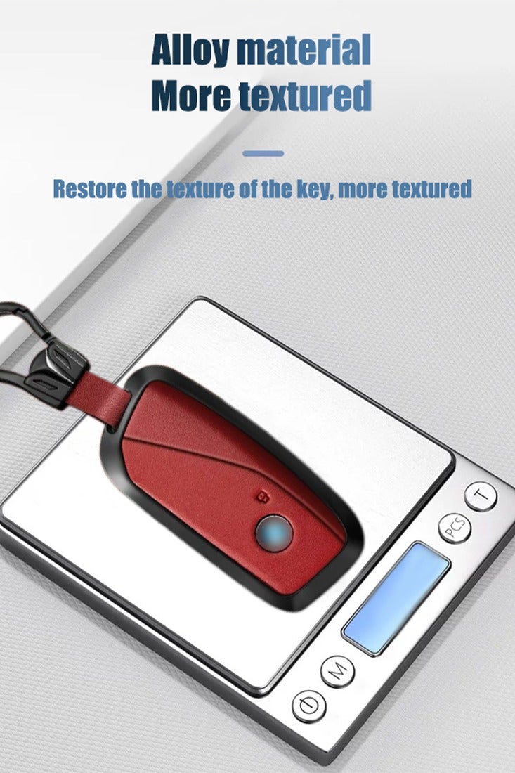 Car key sleeve, suitable for BMW car key sleeve, perfectly wraps car keys, higher-end, fall-resistant, material: the first layer of cowhide. goodcar - Image 3