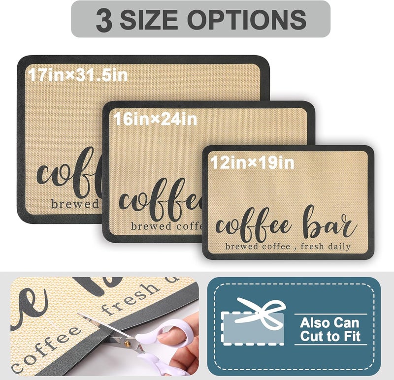 HotLive حصيرة HotLive Coffee Mat - مصنوعة للاستخدام على طاولات المطبخ أو البارات، تتناسب تحت أجهزة تحضير القهوة أو آلات الإسبريسو، مصنوعة من مادة ��اصة لإخفاء البقع، مع ظهر مطاطي. - Image 5