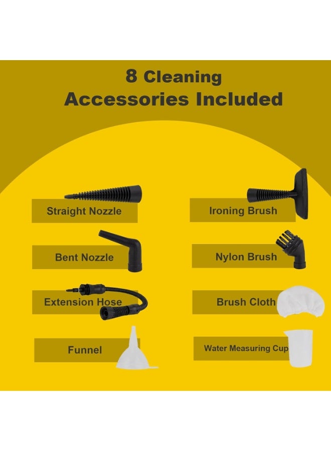 Handheld 1000W Steam Cleaner – Multipurpose Pressurized Steamer with 9 Cleaning Tools for Home, Car, Sofa, Windows, and Tiles  - Image 2