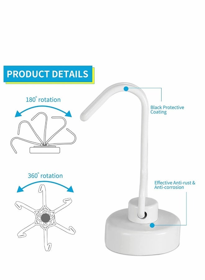 Magnetic Hooks Pack of 6 White Heavy Duty Strong Neodymium Magnet Hook 30 Lbs with Rust Proof for Indoor Outdoor Hanging Refrigerator Grill Kitchen Key Holder Locker Classroom - Image 3