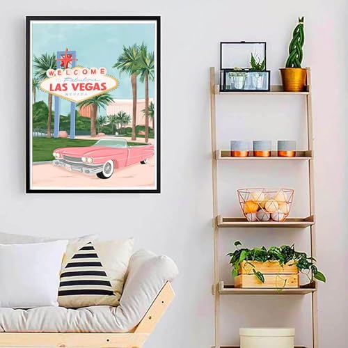 KTHOFCY 5D DIY Diamond Painting Kits for Adults Kids World Landscape(Las Vegas) Full Drill Embroidery Cross Stitch Crystal Rhinestone Paintings Pictures Arts Wall Decor Painting Dots Kits 15.7X11.8 IN - Image 2